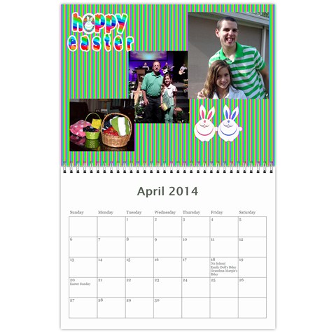 Calendar 2014 By Kathleen Apr 2014