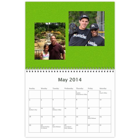 Calendar 2014 By Kathleen May 2014