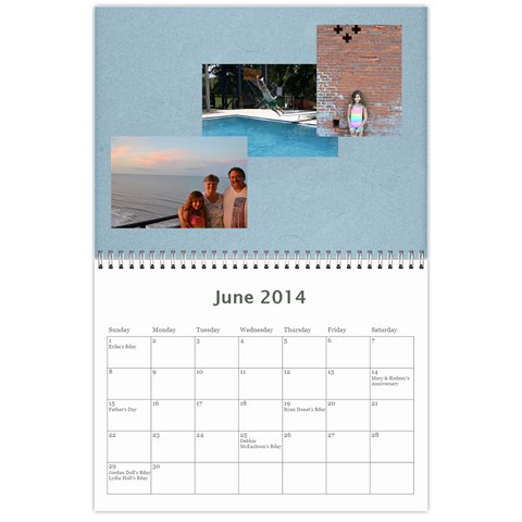 Calendar 2014 By Kathleen Jun 2014