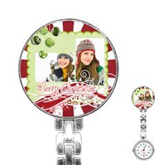 merry christmas - Stainless Steel Nurses Watch