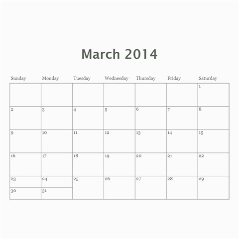 2014 Calendar By Marie Jun 2014