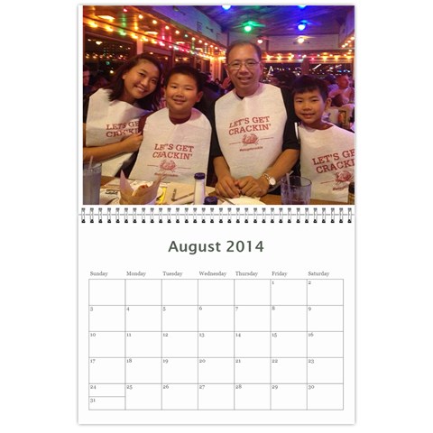 2014 Calendar By Marie Aug 2014