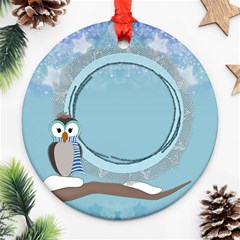 Owl boy ornament - Ornament (Round)