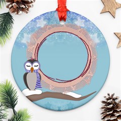 Owl girl ornament - Ornament (Round)