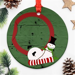 Sliding Snowman 2 Sides Ornament