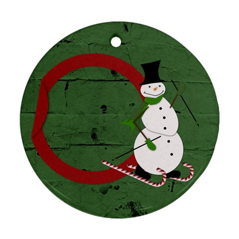 Sliding Snowman 2 Sides Ornament By Zornitza Back