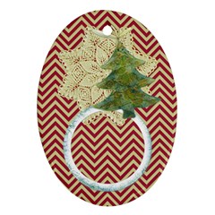 christmas 2 sides ornament - Oval Ornament (Two Sides)