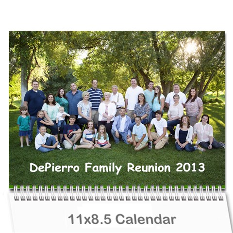 Depierro Reunion Calendar 2014 By Debbie Cover