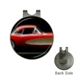 red corvette Golf Ball Marker Hat Clip Front