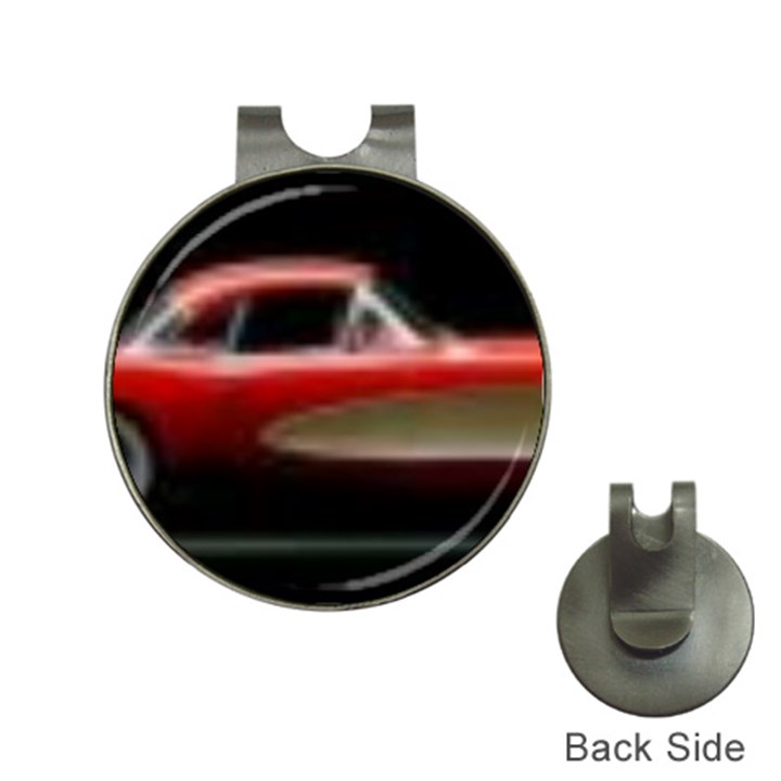 red corvette Golf Ball Marker Hat Clip
