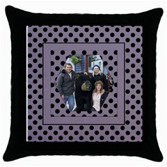 Lilac adventures Throw Pillow Casse - Throw Pillow Case (Black)