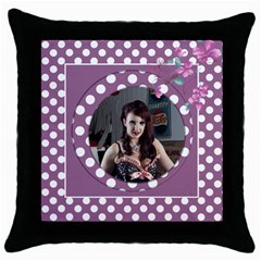 Sweet Lilac Throw Pillow Casse - Throw Pillow Case (Black)