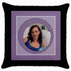 Gone dotty Throw Pillow Casse - Throw Pillow Case (Black)