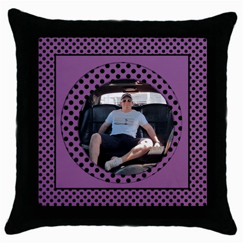 Purple Spotty Throw Pillow Casse By Deborah Front