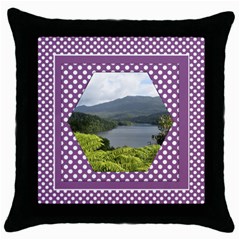 Loving Lilac Throw Pillow Casse - Throw Pillow Case (Black)