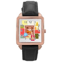 xmas - Rose Gold Leather Watch 