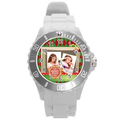 xmas - Round Plastic Sport Watch (L)