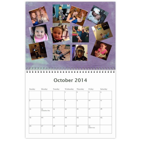 Calendar 2014 By Bertie Oct 2014