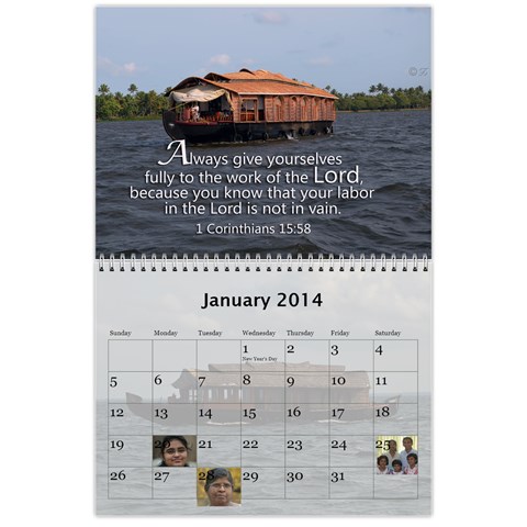 2014 Calender By Kezia Finny Jan 2014