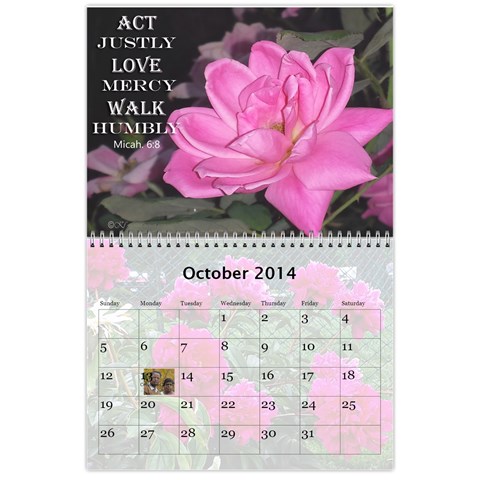 2014 Calender By Kezia Finny Oct 2014
