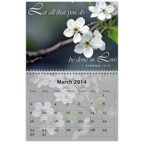 2014 Calender By Kezia Finny Mar 2014