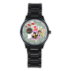 merry christmas - Stainless Steel Round Watch