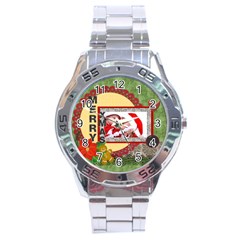 merry christmas - Stainless Steel Analogue Watch