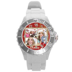 merry christmas - Round Plastic Sport Watch (L)