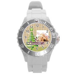 merry christmas - Round Plastic Sport Watch (L) merry christmas - Round Plastic Sport Watch (L)