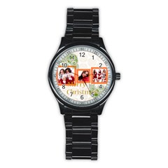 mery christmas - Stainless Steel Round Watch