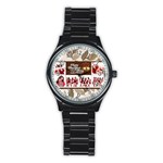 mery christmas - Stainless Steel Round Watch