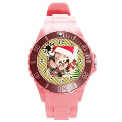 merrry christmas - Round Plastic Sport Watch (L)