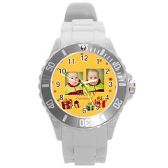 merry christmas - Round Plastic Sport Watch (L)