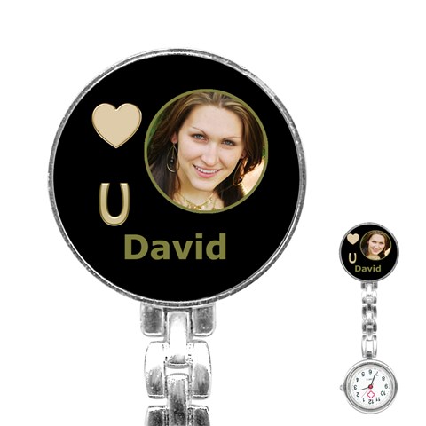 Love You Stainless Steel Nurses Watch By Deborah Front