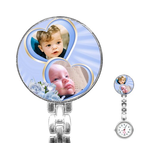 Baby Boy Stainless Steel Nurses Watch By Deborah Front