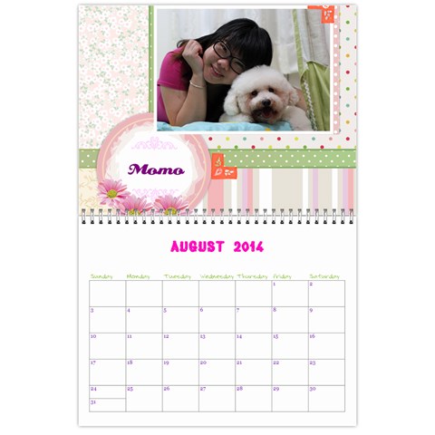 Momo Calendar By Miky Yuen Aug 2014