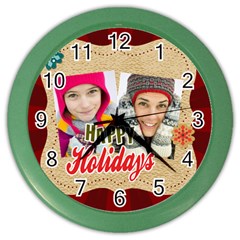 christmas - Color Wall Clock