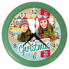 christmas - Color Wall Clock