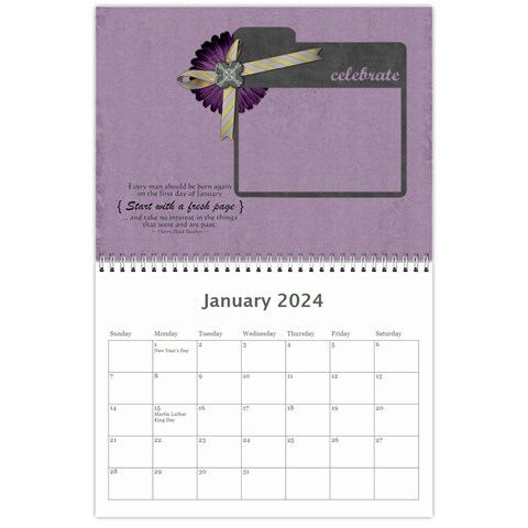 2023 Calender Elegance By Shelly Month