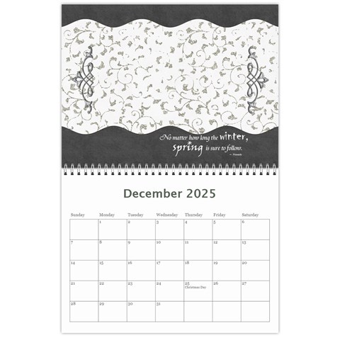 2025 Glittering New Year Calender By Shelly Dec 2025