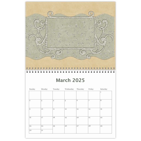 2025 Glittering New Year Calender By Shelly Mar 2025