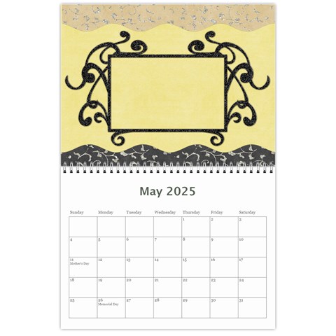 2025 Glittering New Year Calender By Shelly May 2025