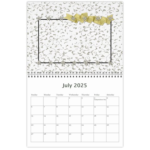 2025 Glittering New Year Calender By Shelly Jul 2025