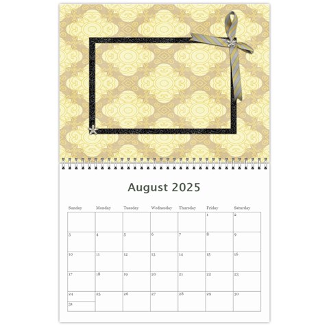 2025 Glittering New Year Calender By Shelly Aug 2025