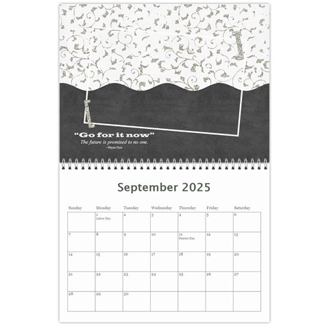 2025 Glittering New Year Calender By Shelly Sep 2025