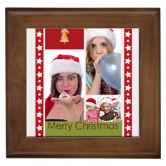 merry christmas - Framed Tile