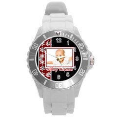 merry chrismas - Round Plastic Sport Watch (L)