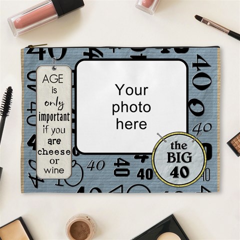 40th Birthday Xl Cosmetic Bag By Lil Front