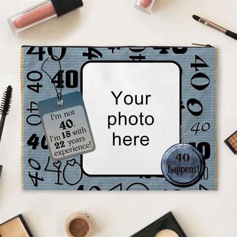 40th Birthday Xl Cosmetic Bag By Lil Back