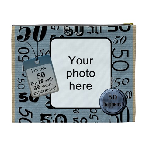 50th Birthday Xl Cosmetic Bag By Lil Back